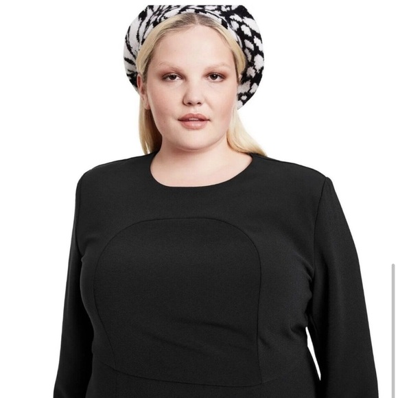 SERGIO HUDSON X TARGET BLACK SHEATH MIDI DRESS - Picture 7 of 8